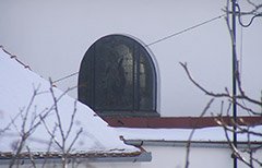 Předsklení vitráže - kostel Vísky